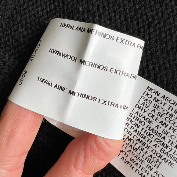 Rick Owens FW12 black merino wool sweater dolman sleeve ribbed cinch waist Italy - Picture 8 of 13